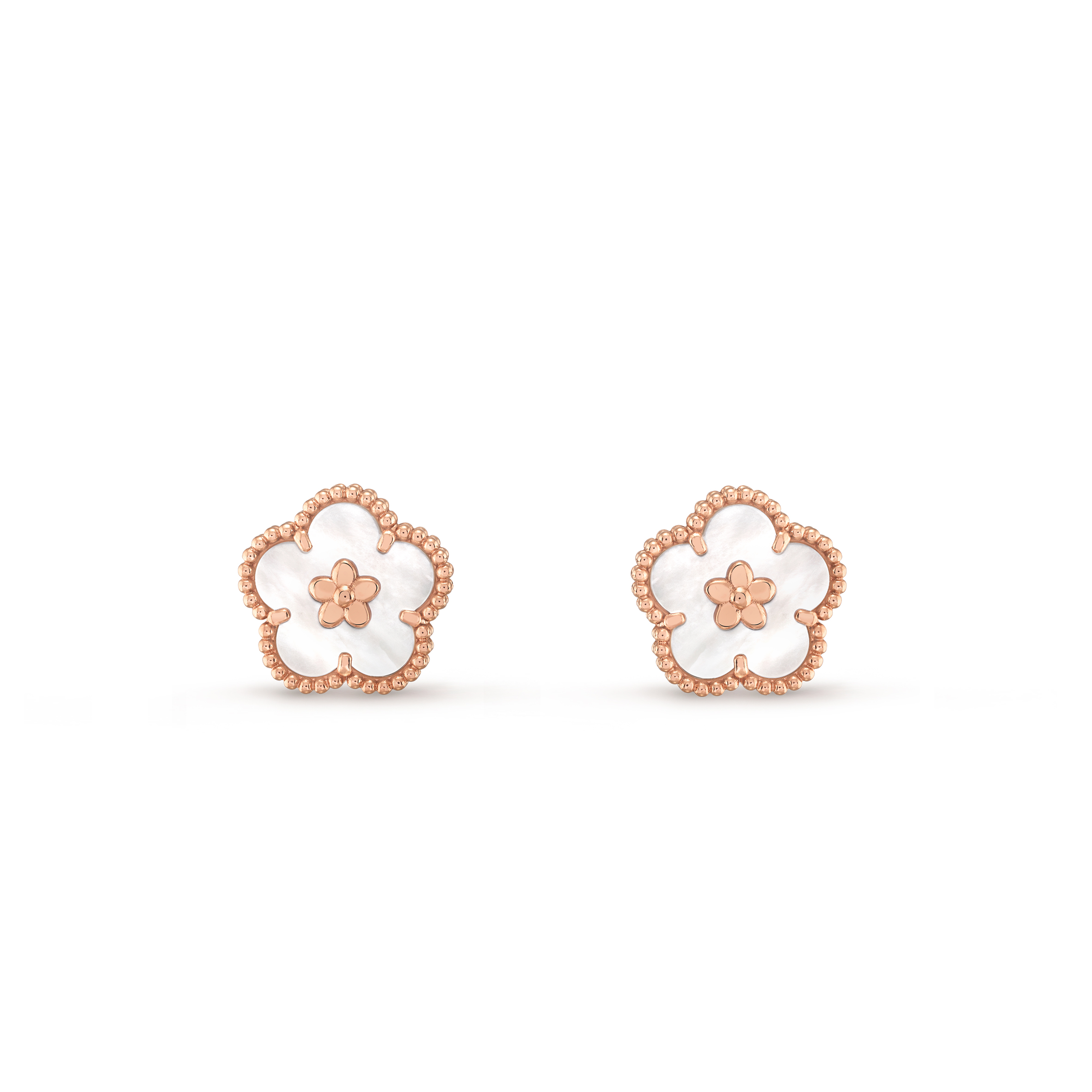 V*N CL*F arpels lucky spring earrings, plum blossom vcarp7ru00